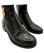 michael kors womens 7M lainey black vachetta leather zip ankle booties w... - €41,10 EUR