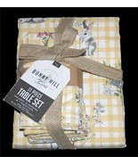 7-Pc Bunny Hill Rabbit Yellow Check Flowers 60 x 84 Tablecloth &amp; 6 Napki... - $1,061.83 MXN