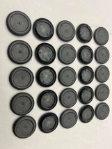 25 Lot Black Rubber 1 1/4&quot; 31MM Diameter Access Hole Floor Door Round Pl... - $14.84