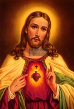 JESUS CHRIST OF NAZARETH SACRED HEART CHRISTIAN 13X19 PHOTO - £14.15 GBP