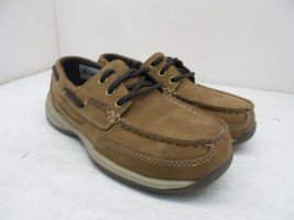 Rockport Work Women&#39;s Sailing Club Steel-Toe Boat Shoes Brown Leather Size 6W - £50.15 GBP