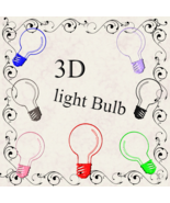 3D light Bulbs-Digital ClipArt-Gift Tag-Notebook-Tshirt-Scrapbook-Clipar... - £0.98 GBP