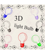 3D light Bulbs-Digital ClipArt-Gift Tag-Notebook-Tshirt-Scrapbook-Clipar... - $37.30 MXN