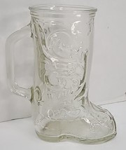 Vintage Libby Clear Glass Western Cowboy Boot Mug Glass  - £11.00 GBP