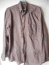 Puritan Blue Plaid Cotton blend Long sleeve Shirt Sz L - $13.59