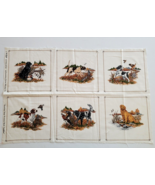 6 Hunting Dogs Quilting Crafting Sewing Pillow Panels 27&quot; x 17.5&quot; Cranston - £6.22 GBP