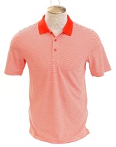 Cutter &amp; Buck Red &amp; White Stripe Short Sleeve Golf Polo Shirt UPF 50 Men... - £47.95 GBP