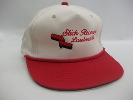 Slick Recovery Luseland SK Hat Vintage Red Beige Strapback Baseball Cap - £15.66 GBP