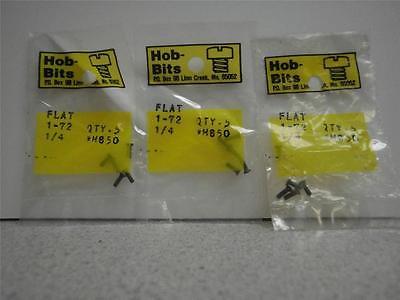 HOB-BITS SCREWS H850- FLAT 1-72- 1/4- 5 PIECES- 3 PACKS- NEW- H50 - $3.70