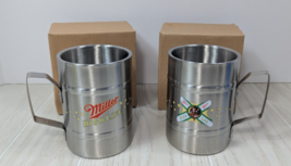 2 Miller High Life Metal Insulated Beer Mugs Steins unused with light wear - $12.86