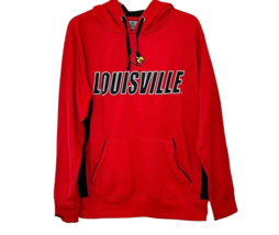 Louisville Cardinals Cards Colosseum Red Hoodie Large Unisex Kangaroo Pocket - £18.63 GBP