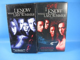 I Know What You Did Last Summer 1 &amp; 2 VHS Lot 90&#39;s Horror Jennifer Love ... - £9.58 GBP