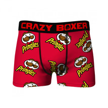 Crazy Boxers Pringles Logo All Over Boxer Briefs Red - £9.55 GBP