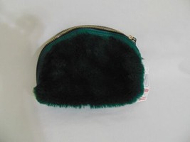 Urban Expressions Green Faux Fur Cosmetic Pouch CP411 - $13.43