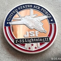 F-35 Lightning JSF USAF Air Force Challenge Coin Topgun F-4 F-14 F-15 F-16 USA - £11.56 GBP