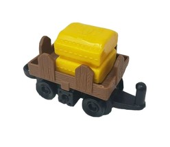 Fisher Price Geo Trax Brown Cart Vehicle W/ Yellow Wheat Replacement Part Piece - £7.59 GBP