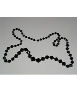 Necklace Black Faceted Beads Costume Jewelry Vintage 1950&#39;s 1960&#39;s Geome... - $760.08 MXN
