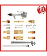 Durable Air Hose Fittings Set - 1/4 Inch NPT Brass Connectors with Stora... - $31.67