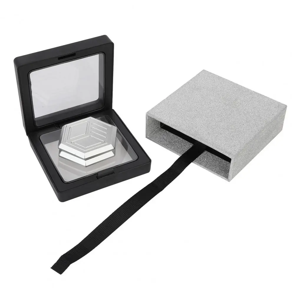 Hexagonal Alloy Slider Fidget Toy Magnetic Push Card Clicker Blocks Anti-Anxiety - £17.26 GBP+