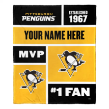 Pittsburgh Penguins Colorblock Personalized Silk Touch Throw Blanket - $59.99