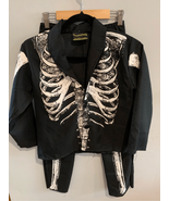 BOYS Medium Skeleton UNDERWRAPS Halloween Tuxedo Costume, Black, 2 Piece - £16.74 GBP