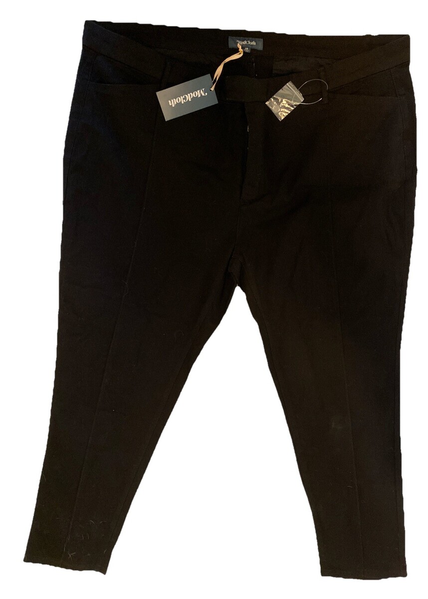 NWT Modcloth  Black Flat Front Pants Size 28 - $47.49