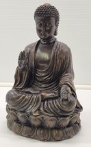 *MS) Large 12&quot; Resin Buddha Statue Figure Home Decor Zen Meditation - $49.49
