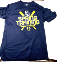 Padres Under Armour HeatGear XL T-shirt Loose Jersey Spring Training Nav... - $18.46