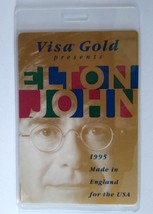 Elton John Made In England Backstage Pass Original 1995 Double Sided Pop... - $22.50