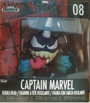 Funko Minis Marvel Venom #08 Captain Marvel Bobble-Head Figure New Mint Rare - £11.15 GBP