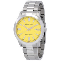 Mathey Tissot Men&#39;s Mathy I Jumbo Yellow Dial Watch - H455J - £90.46 GBP