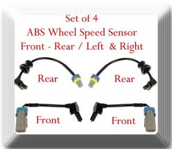 4 X Abs Wheel Speed Sensor Front - Rear Left &amp; Right Fits: Equinox Torrent Vue - £21.18 GBP