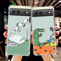  dinosaur phone case funny animals cartoon clear phone case google pixel 7 7pro 6a 799 thumb200