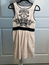 Anthropologie Leifnotes Sleeveless Embroidered Dress Size 2P Made in India - $19.46