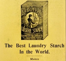 Electric Lustre Laundry Starch 1894 Advertisement Victorian Cleaning 1 A... - $19.99