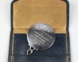 1926 Sterling Silver pocket Mirror Texas Cotton palace w/ pouch personal... - $59.39