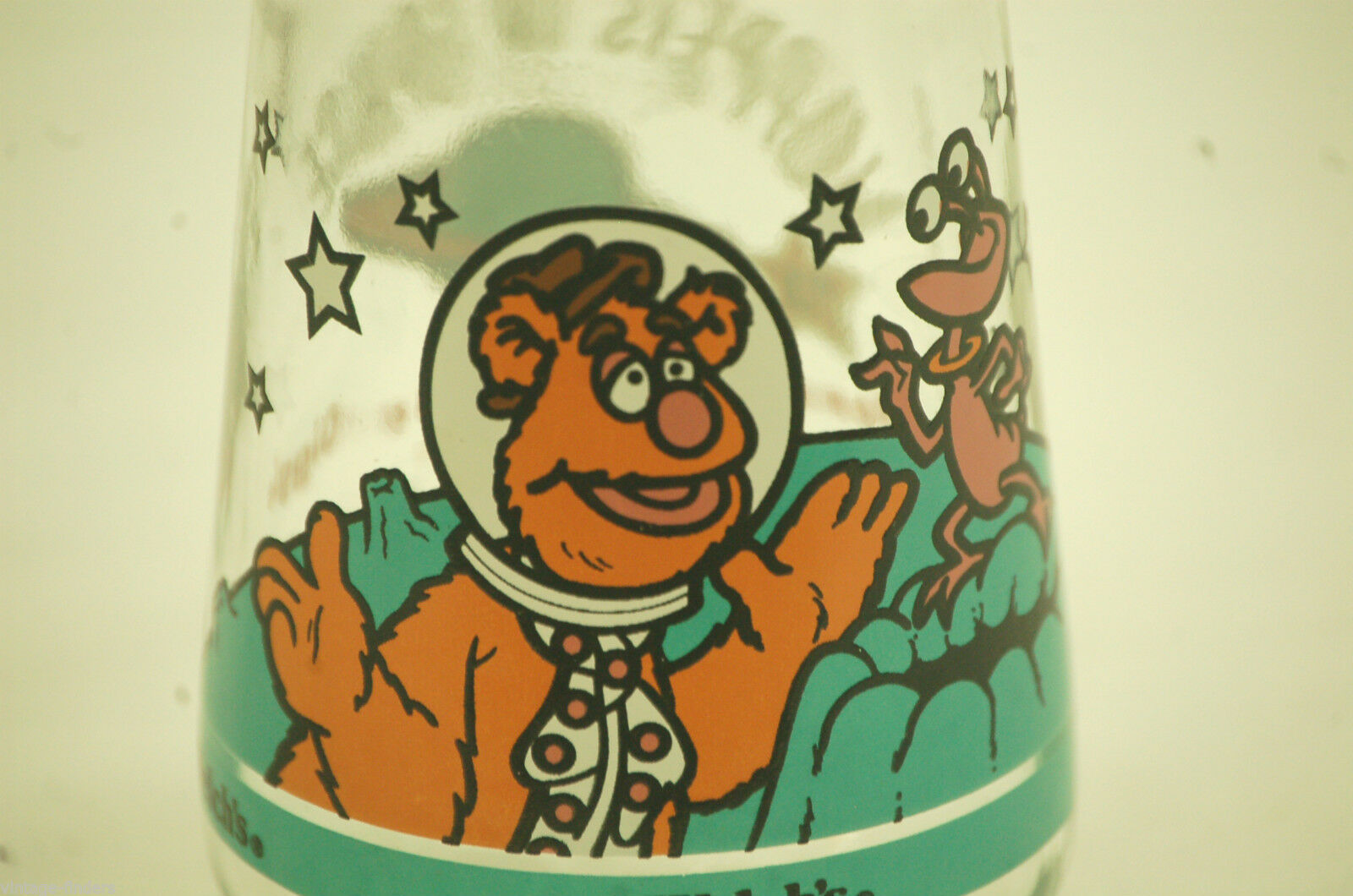 Henson Muppets in Space 3 Fozzie Bear Gets Giggle Jelly Jar Glass Animation Art Muppets