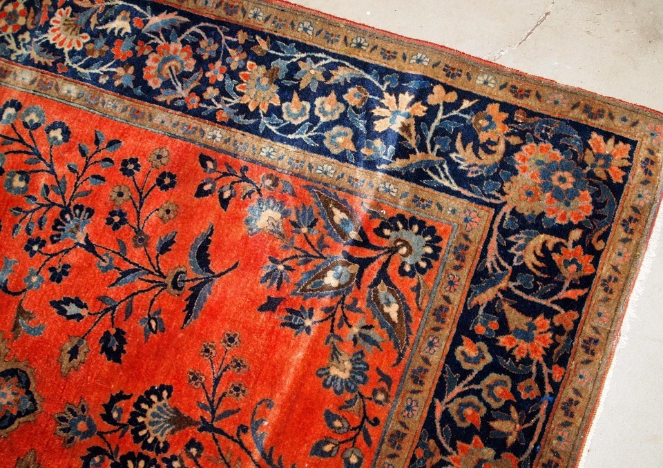 Handmade antique Oriental rug 4' x 6.4' (122cm x 195cm) 1920s - 1B785 Item image 6