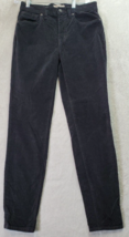 Madewell Jeans Women Size 27 Black Velour Cotton Pockets Straight Leg Flat Front - $23.02