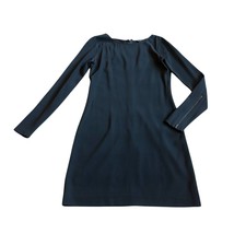 Theory Black Sheath Dress Long Sleeve w/ Zip High Neck Stretch Size 0 Wo... - $1,656.63 MXN