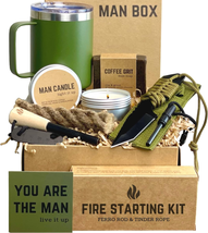 Birthday Gift Box for Men, Camping Gift Sets for Guys, Son, Brother, Boyfriend  - £55.05 GBP