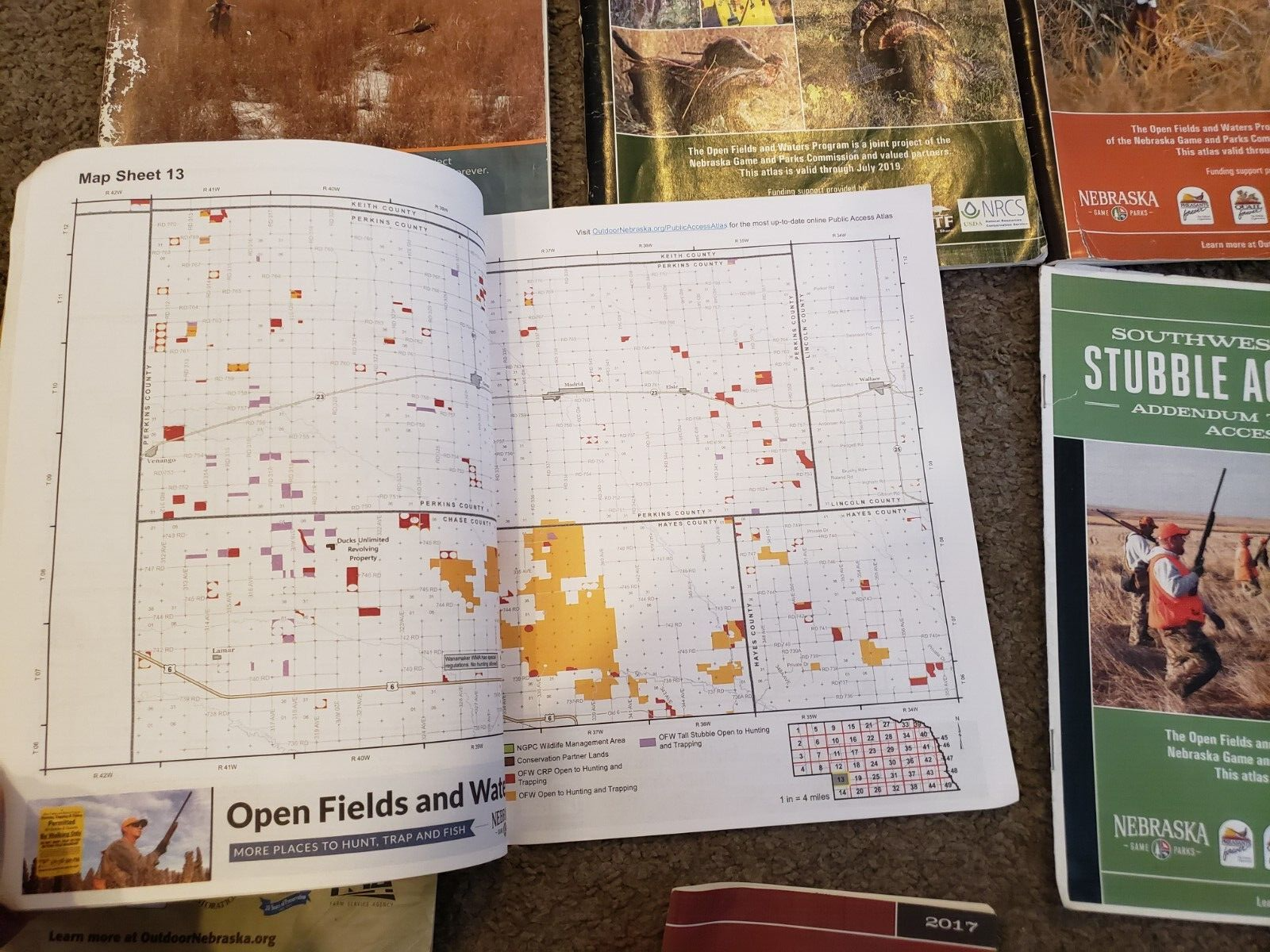 NICE LOT o 6 Nebraska Public Stubble Atlas Access Guide Magazine 2012 2014 2016 Item image 7