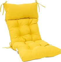 QILLOWAY Indoor/Outdoor High Back Chair Cushion (Yellow) - $690.04 MXN