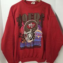 VTG 90s 1994 NFL San Francisco 49ers NFC Champs Super Bowl Sweatshirt Si... - $907.85 MXN