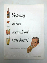 Vintage 1952 Schenley Whiskey Print AD Art   Makes Every Drink Tastes Be... - £4.29 GBP
