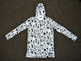 Columbia Graphic Logo Hooded Pullover Hoodie Mens Sz S White/Black Design - £17.75 GBP