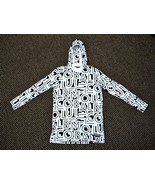 Columbia Graphic Logo Hooded Pullover Hoodie Mens Sz S White/Black Design - £18.56 GBP