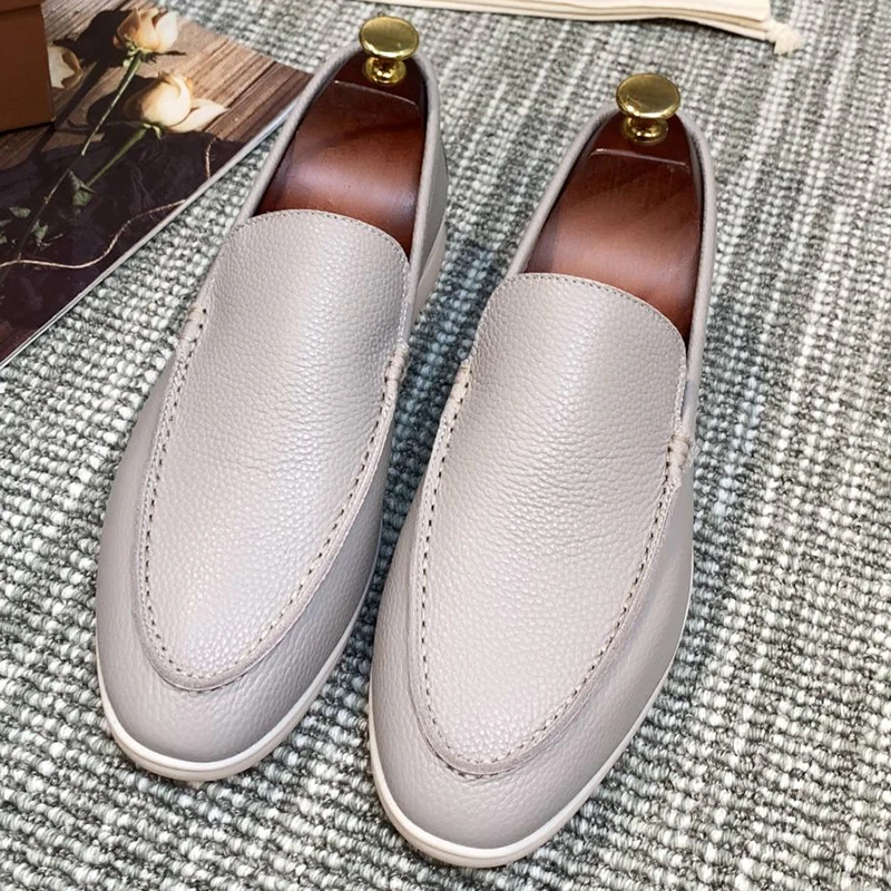 Summer stroll loafers summer new men&#39;s leather soft sole bean shoes LP f... - $139.83