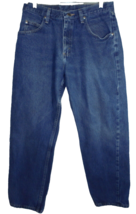 Wrangler Jeans Mens 30 Blue Denim 30x32 Classic Relaxed Fit Work Outdoors - $9.85