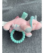 Taggies Pink Dinosaur Aroar A Saurus Rattle Teether Plush Stuffed Animal... - $12.93 CAD